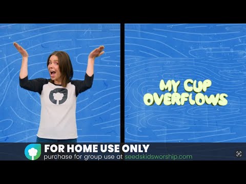Psalm 23:5 - My Cup Overflows (Hand Motions)