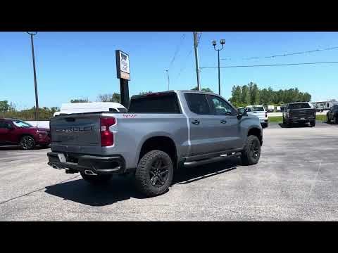 2026 Chevrolet Silverado 1500 Crew Cab Short Box 4-Wheel Drive Custom Trail Boss in Gray for sale at Lally Chevrolet Ltd. in Tilbury, ON
