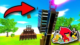 Units Getting LAUNCHED By Angry Birds CATAPULT!!! - Animal Revolt Battle Simulator