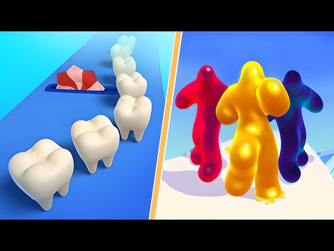Blob Runner 3D vs Smile Rush Funny Android iOS Gameplay Walkthrough 4K P64