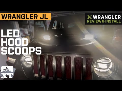 Jeep Wrangler JL Rubicon LED Hood Scoops; Textured Black Review & Install