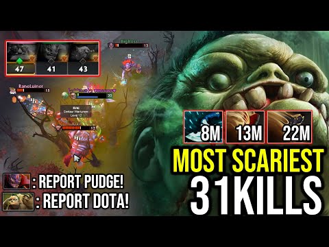 Valve Please!! This Pudge Hero is OP!! 31Kills The Most Scariest Pudge in 7.29