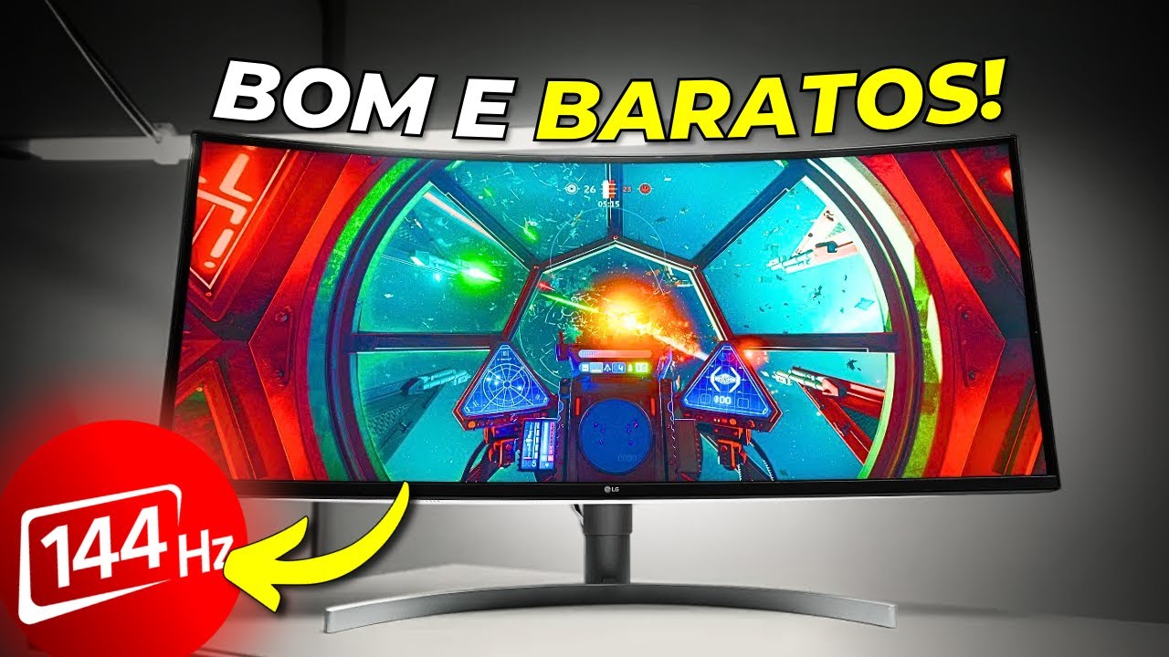TOP 7 Monitores GAMER BARATO Custo Beneficio 2025 até 144hz - (Curvo, Ultrawide e 4K)