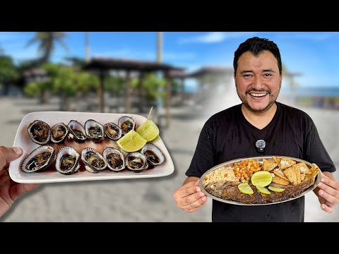DELICIOSO PESCADO FRITO Y CONCHAS FRESCAS en EL SALVADOR | San Luis Talpa