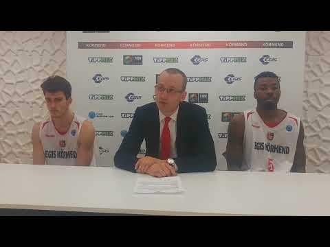 Sajtótájékoztató az Egis Körmend - BC Nevezis mérkőzés után