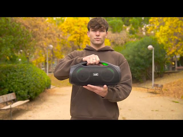 Altavoces Cool Portátil Bluetooth 30W con lector USB, SD y luces LED RGB video