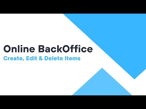 How to Create, Edit and Delete items Lytsoft Backoffice