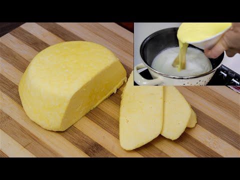 Pour the eggs into boiling milk and make homemade cheese WITHOUT ADDITIVES