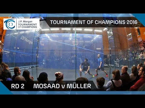 Squash: Tournament of Champions 2016 - Men's Rd 2 Highlights: Mosaad v Müller