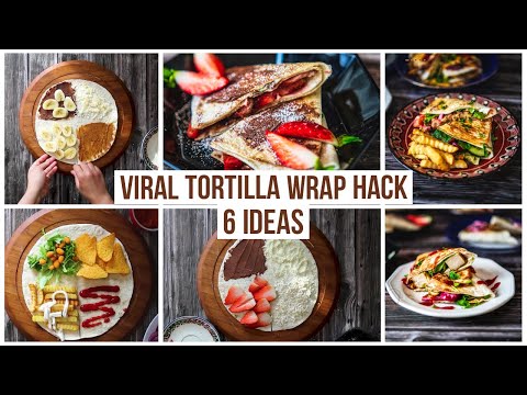 6 Trending Wrap hack ideas with leftover -  Viral Tortilla Wrap Hack  - TikTok Viral Recipe