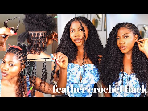 New feather crochet hack/no extra hair needed / miracle knot new crochet style 