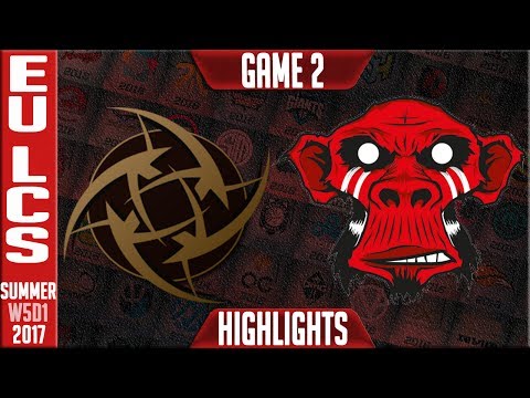 Ninjas In Pyjamas vs Mysterious Monkeys Highlights Game 2 | EU LCS Week 5 Summer 2017 | NIP vs MM G2