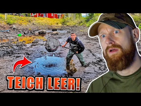 Mattin LEERT den KOMPLETTEN TEICH! - Fluchthütte in Schweden: Teil 7 | Fritz Meinecke reagiert