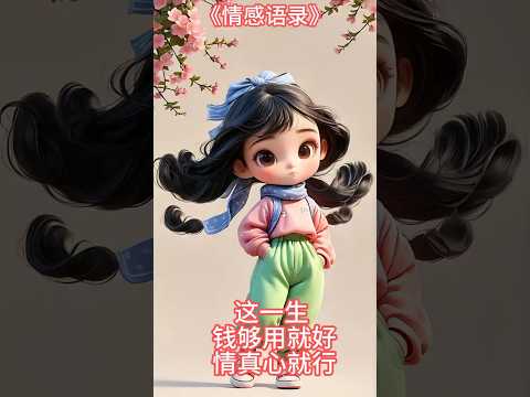 这一生钱够用就好，情真心就行 #人生感悟 #心灵感悟 #情感