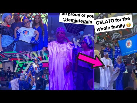 Billionaire Femi Otedola Mark Mother's 90th Birthday Party As Dangote & Others Made Money Rain