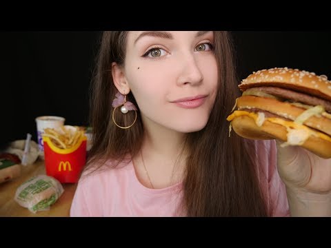 ASMR McDonalds 🍔 (EATING SOUNDS) 🍤 | АСМР 🍟 Итинг, поедание 🍗 Макдональдс 🥤