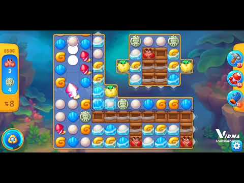 Fishdom. 8506 level no boosters and diamonds. 15 moves