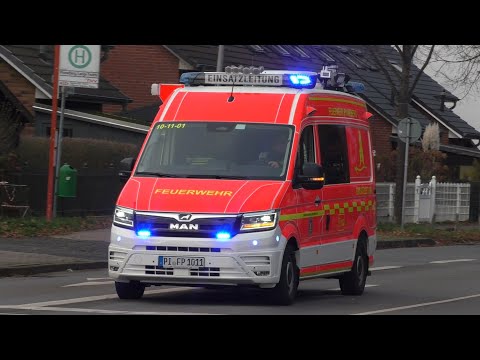 Explosion sprengt Hauswand - Großeinsatz | Einsatzfahrten Freiwillige Feuerwehr + THW in Pinneberg