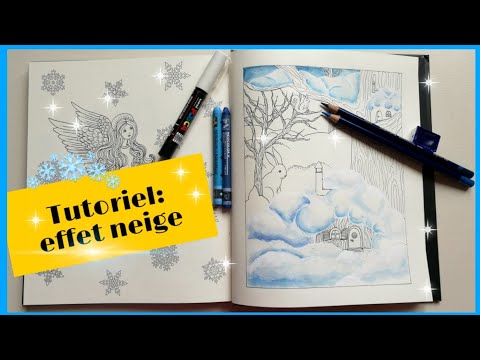 Tutoriel: effet neige avec de l' aquarelle