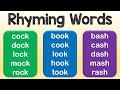 Rhyming Words For Kindergarten Rhyming Words For Kids English Vocabulary For Kids