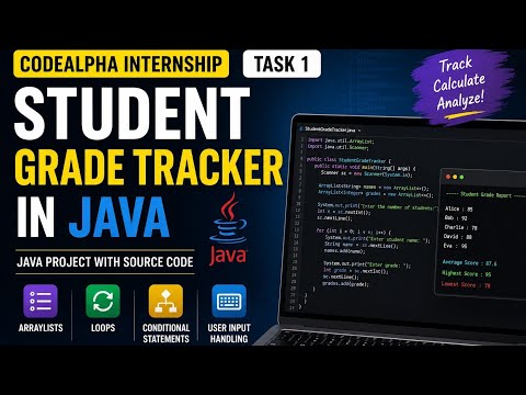 Student Grade Tracker Java Project Codealpha Java Programming Internship Task 1