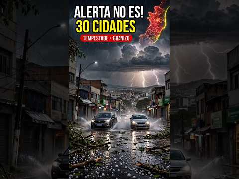 🚨 ALERTA NO ESPÍRITO SANTO: 30 CIDADES PODEM TER TEMPESTADE E GRANIZO HOJE! #shorts #viral