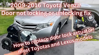 How to fix Toyota door lock not locking or unlocking, how to replace door lock actuator on Toyota?