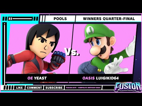 Fusion 275 – Gewinnerviertel – Yeast (Mii-Kämpfer) gegen Luigikid64 (Luigi) – Super Smash Bros. U...