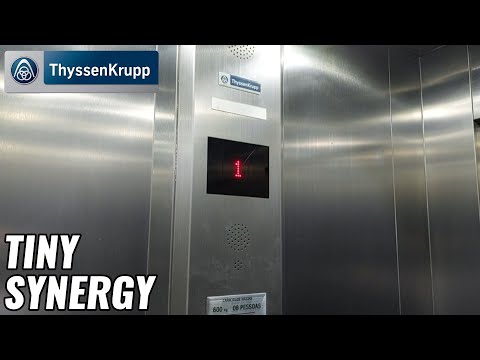 Tiny ThyssenKrupp Synergy MRL Traction Elevator - Lavoro's - MG, BR