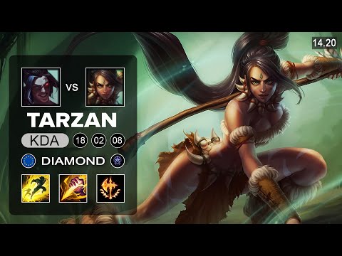 Tarzan Nidalee vs Kayn Jungle - EUW Diamond - Patch 14.20 Season 14