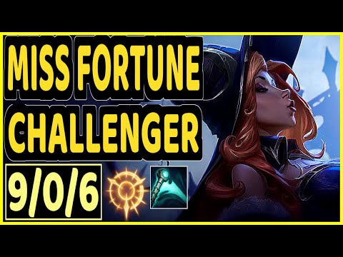 INNAXE (MISS FORTUNE) - 9/0/6 KDA BOTTOM ADC CHALLENGER GAMEPLAY - EUW