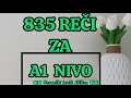 835 RECI ZA A1 NIVO KOMPLETNA LISTA REČI