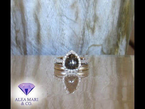 Custom 2.08ctw Salt n Pepper Diamond Bridal Set for Ty, 18kt