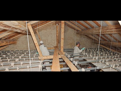 Techniques de création de plafond - staffeur ornemaniste - temple de Gallargues-le-M.