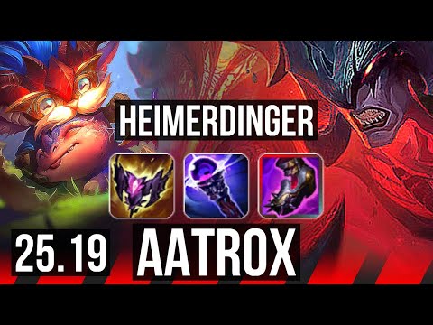 HEIMERDINGER vs AATROX (TOP) | 10 solo kills, 600+ games | EUW Master | 25.19