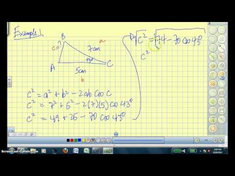 5.4 Investigating & Applying Cosine Law to Acute Triangles