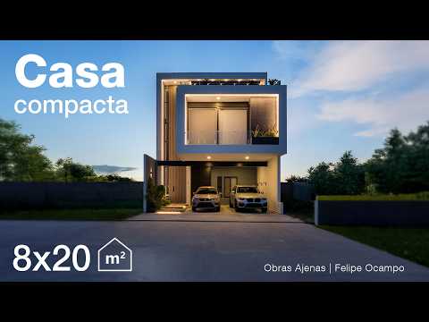 Casa compacta de óptima distribución en 8x20 | Obras Ajenas | Felipe Ocampo