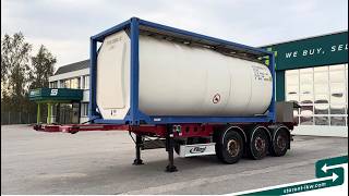 Semi-remorque porte-conteneurs Fliegl Containerchassis light + Singamas Tank mit Messstrecke à vendre - Image 4 | Autoline ML Semi-remorque porte-conteneurs Fliegl Containerchassis light + Singamas Tank mit Messstrecke | Image 4 - Autoline