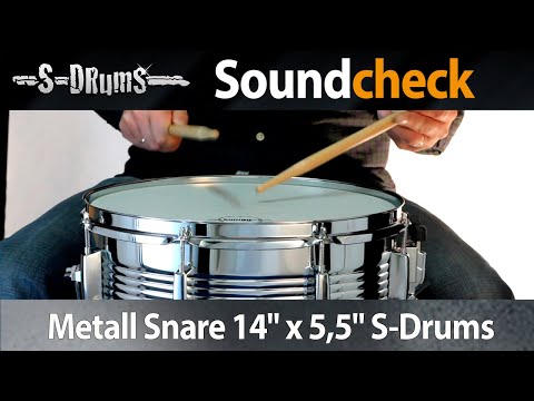 Preisgünstige Stahl Snaredrum 14" x 5,5  von S-Drums - Klang Beispiel