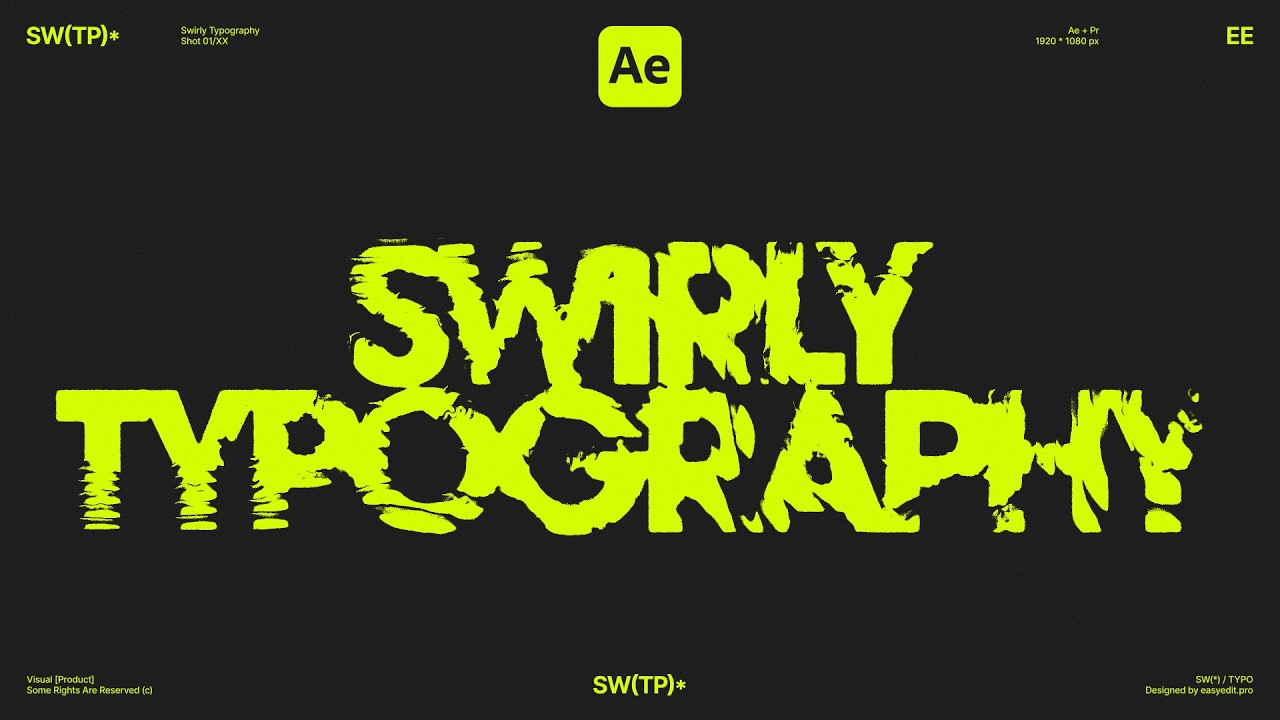 Swirly Typography in After Effects - Easy and Grungy!