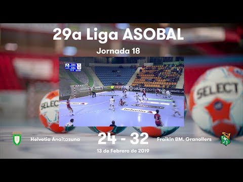 LIGA ASOBAL J18: Helvetia Anaitasuna - Fraikin BM. Granollers 24-32