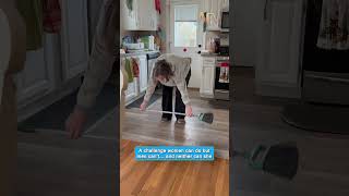 She thought this broomstick challenge was easy 😂 #fail #funny #shorts