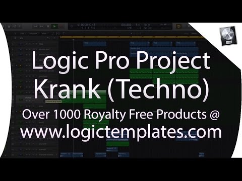 Logic Pro X Techno Music Audio Project - Krank By Sonny B www.logictemplates.com