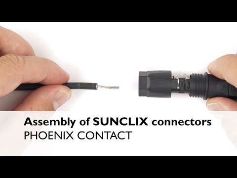 Assembly of SUNCLIX connectors for DC connection technology