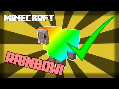 MINECRAFT | How to Make a Rainbow Sheep! 1.14.4 - YouTube