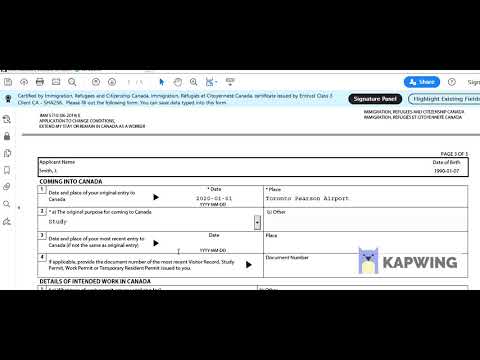 imm 5710e Apply Co-op Work permit  in Canada How to fill Step by Step