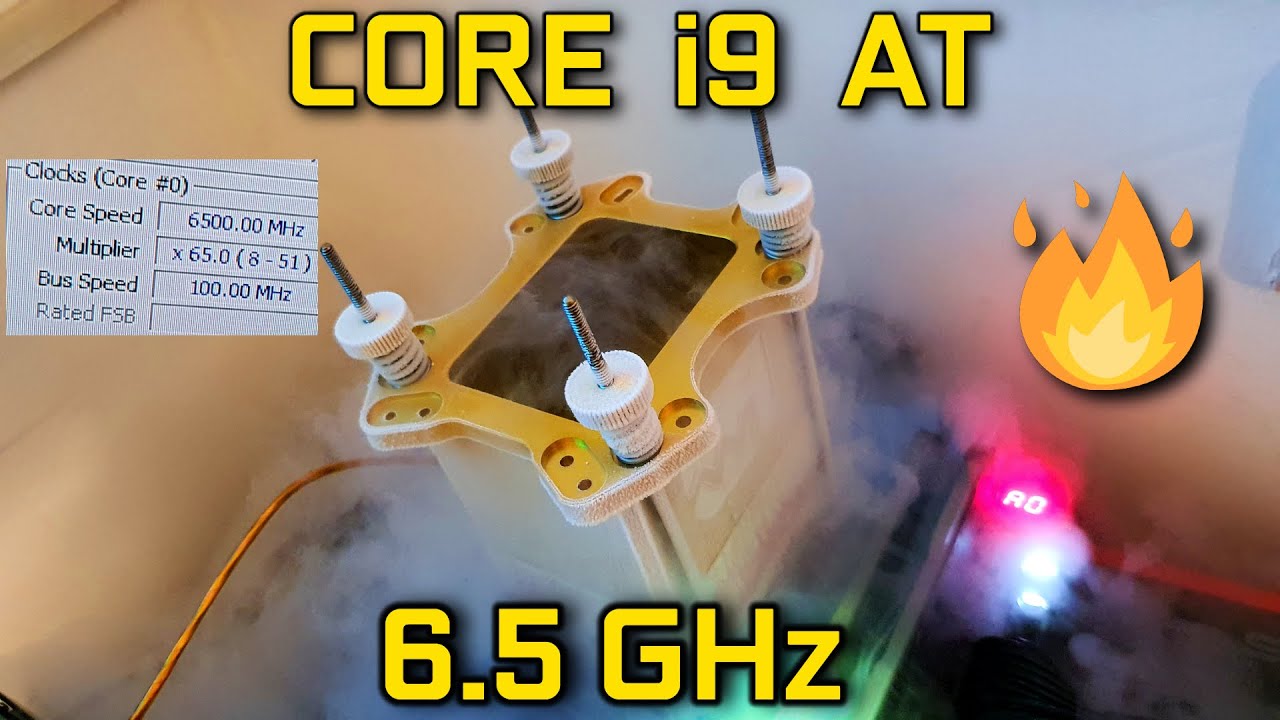 6.5GHz on i9 11900k under liquid Nitrogen with @thetechnation & @GambitSenpai - YouTube