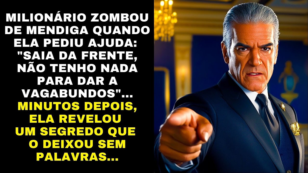 MILIONÁRIO ZOMBOU DE UMA MENDIGA : "SAIA , NÃO TENHO NADA PARA  VAGABUNDOS."... MINUTOS DEPOIS...