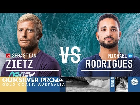 Sebastian Zietz vs. Michael Rodrigues - Round Two, Heat 6 - Quiksilver Pro Gold Coast 2018
