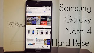 How To Hard Reset Samsung Galaxy Note 4 when Forgot Android PIN